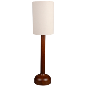 Béžová dřevěná stojací lampa DUTCHBONE JONES 140 cm  - Výška140 cm- Šířka 35 cm