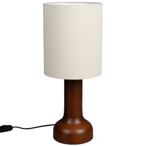 Béžová dřevěná stolní lampa DUTCHBONE JONES  - Výška60 cm- Šířka 25 cm