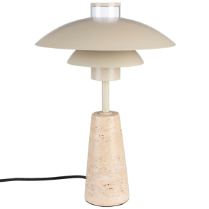 Béžová kamenná stolní lampa ZUIVER COLE  - Výška37 cm- Šířka 26 cm