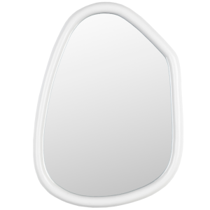 Bílé dřevěné zrcadlo ZUIVER LOOKS 67 x 49 cm  - Výška67 cm- Šířka 49 cm