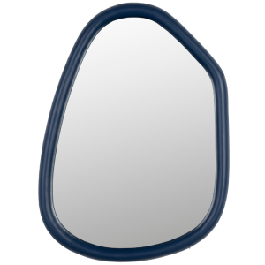 Modré dřevěné zrcadlo ZUIVER LOOKS 67 x 49 cm  - Výška67 cm- Šířka 49 cm