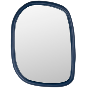 Modré dřevěné zrcadlo ZUIVER LOOKS 70 x 55 cm  - Výška70 cm- Šířka 55 cm
