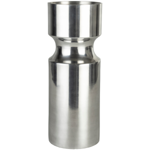 Stříbrná hliníková váza ZUIVER GLORY 13 cm  - Výška33 cm- Průměr 13 cm