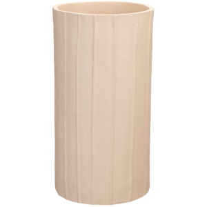 Béžová kovová váza DUTCHBONE RANDER 16 cm  - Výška30 cm- Průměr 16 cm