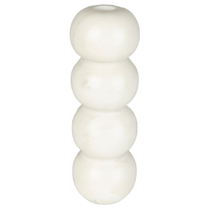 Bílý mramorový svícen ZUIVER ROME  - Výška24 cm- Průměr 8 cm