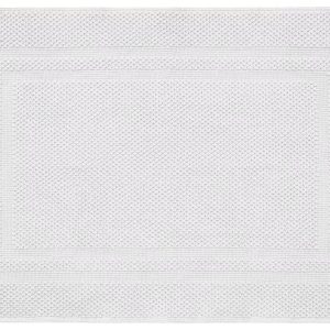 Bílá bavlněná koupelnová předložka Kave Home Yanay 50 x 70 cm  - Šířka70 cm- Délka 50 cm
