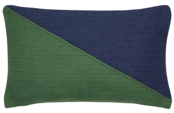 Zeleno-modrý povlak na polštář Kave Home Saigua II. 30 x 50 cm  - Výška30 cm- Šířka 50 cm