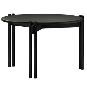 Černý dřevěný konferenční stolek Karup Design Sticks 60 cm  - Výška40 cm- Průměr 60 cm