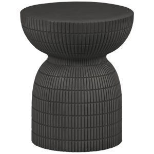 Hoorns Tmavě hnědý konferenční stolek Samy 37 cm  - Výška44 cm- Průměr 37 cm