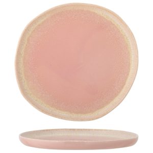 Růžový kameninový talíř Bloomingville Louisa 27 cm  - Průměr27 cm- Talíř Kamenina