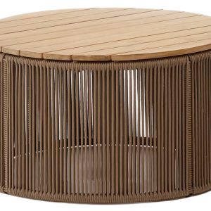 Béžový zahradní stolek Kave Home Dandara 70 cm  - Výška40 cm- Průměr 70 cm