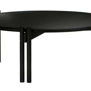 Černý dřevěný konferenční stolek Karup Design Sticks 80 cm  - Výška32 cm- Průměr 80 cm