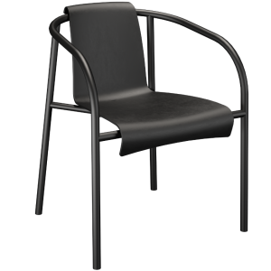 Černá plastová zahradní židle HOUE Nami s područkami  - Výška75 cm- Šířka 60 cm