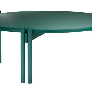 Zelený dřevěný konferenční stolek Karup Design Sticks 80 cm  - Výška32 cm- Průměr 80 cm