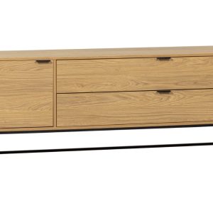 Hoorns TV stolek Sinai 180 x 44 cm s dubovým dekorem  - Výška61 cm- Šířka 180 cm