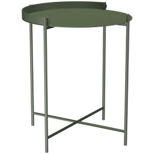 Zelený kovový zahradní odkládací stolek HOUE Edge 46