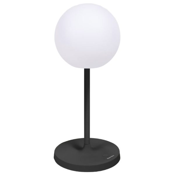 Bílá plastová stolní LED lampa Kave Home Dinesh II. s černou podnoží  - Výška40 cm- Průměr stínidla 16 cm