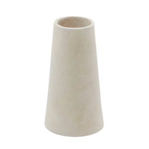Bílá váza Kave Home Silvara 20 cm  - Výška20 cm- Průměr 10 cm