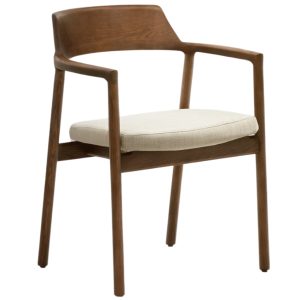 Hnědá dubová jídelní židle Kave Home Alocs  - Výška77 cm- Šířka 60 cm