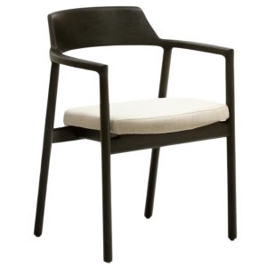 Černá dubová jídelní židle Kave Home Alocs  - Výška77 cm- Šířka 60 cm