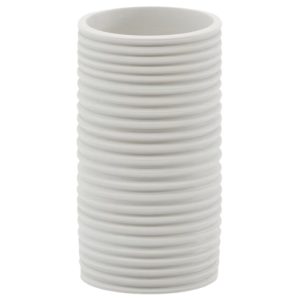 Bílá keramická váza Kave Home Sibone 20 cm  - Výška20 cm- Průměr 13 cm