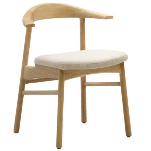 Dubová jídelní židle Kave Home Timons  - Výška73 cm- Šířka 60 cm