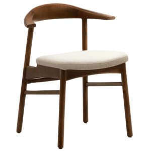 Hnědá dubová jídelní židle Kave Home Timons  - Výška73 cm- Šířka 60 cm