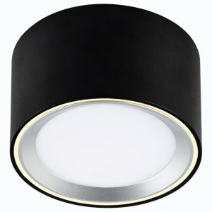 Nordlux Černé kovové bodové světlo Fallon  - Výška6 cm- Průměr 10 cm