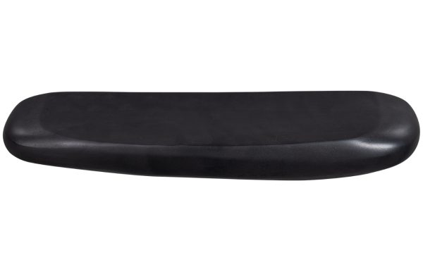 Hoorns Černá kovová police Ross 50 cm  - Výška7 cm- Šířka 50 cm
