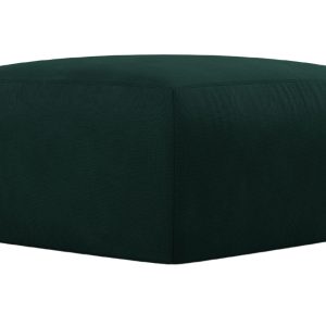 Lahvově zelená čalouněná podnožka Windsor & Co Lola 75 x 75 cm  - Výška36 cm- Šířka 75 cm