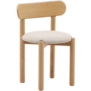 Dubová jídelní židle Kave Home Nebai  - Výška75 cm- Šířka 53 cm