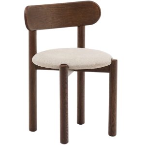 Ořechová jídelní židle Kave Home Nebai  - Výška75 cm- Šířka 53 cm