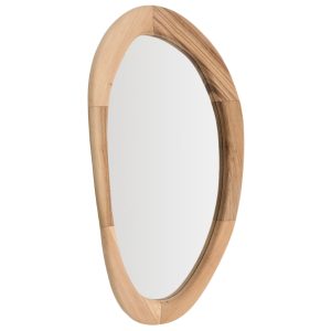Dřevěné závěsné zrcadlo Kave Home Selem 107 x 60 cm  - Výška107 cm- Šířka 60 cm