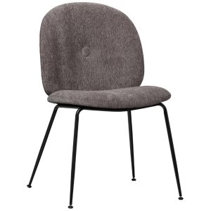 Hoorns Šedá čalouněná jídelní židle Neumann  - Výška78 cm- Šířka 51 cm