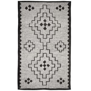 Hoorns Černobílý koberec Oman 160 x 230 cm s aztéckým vzorem  - Výška230 cm- Šířka 160 cm