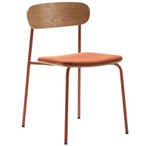 Červená jídelní židle Marckeric Adriana  - Výška77 cm- Šířka 43