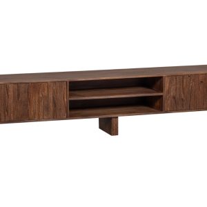 Hoorns Hnědý dřevěný TV stolek Levis 240 x 46 cm  - Výška35 cm- Šířka 240 cm