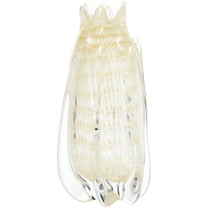 Hoorns Bílá skleněná váza Queen 30 cm  - Výška30 cm- Průměr 12 cm