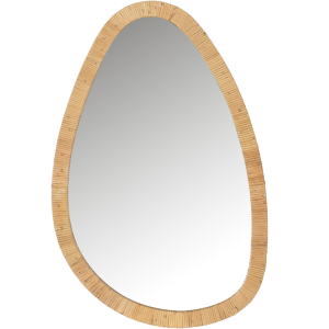 Závěsné zrcadlo z přírodních vláken J-line Palo 70 x 46 cm  - Výška70 cm- Šířka 46 cm