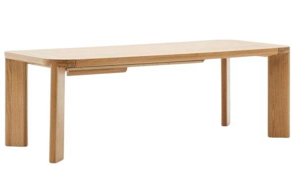 Dubový rozkládací jídelní stůl Kave Home Jondal 200/280 x 100 cm  - Výška76 cm- Šířka 200/280 cm