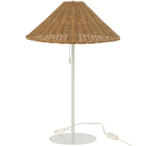 Ratanová stolní lampa J-line Roowa  - Výška50 cm- Šířka 32 cm