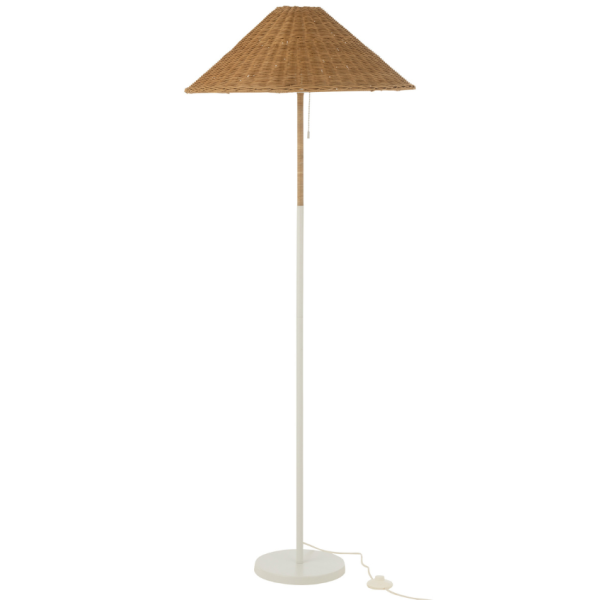 Ratanová stojací lampa J-line Roowa 154 cm  - Výška154 cm- Šířka 61 cm