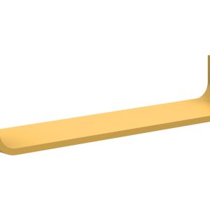 Žlutá lakovaná polička Tenzo Flower 80 cm  - Výška12 cm- Šířka 80 cm