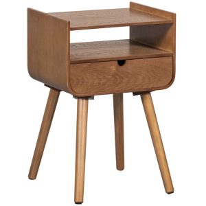 Hoorns Hnědý noční stolek Lins 36 x 30 cm  - Výška54 cm- Šířka 36 cm
