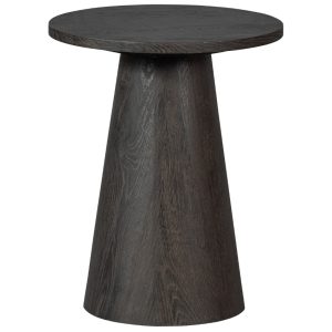 Hoorns Tmavě hnědý odkládací stolek Otivan 40 cm  - Výška50 cm- Průměr 40 cm
