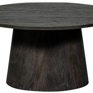 Hoorns Tmavě hnědý konferenční stolek Otivan 60 cm  - Výška45 cm- Průměr 60 cm