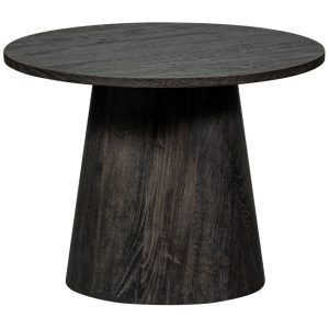 Hoorns Tmavě hnědý konferenční stolek Otivan 80 cm  - Výška40 cm- Průměr 80 cm