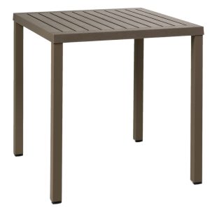 Nardi Tmavě hnědý plastový zahradní stůl Cube 80 x 80 cm  - Výška75