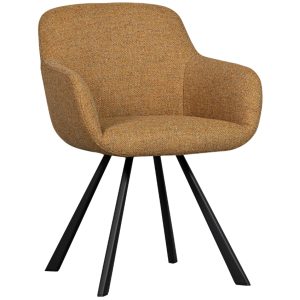 Hoorns Světle hnědá čalouněná jídelní židle June  - Výška79 cm- Šířka 58 cm