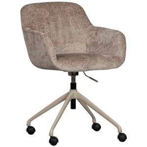 Hoorns Béžová čalouněná kancelářská židle Rosso  - Výška88 cm- Šířka 57 cm